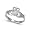 Sterling Silver Ring with White Lab Created Opal - Claddagh - 10mm x 2mm (Sizes 5-10)