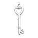 Sterling Silver Heart Key Pendant