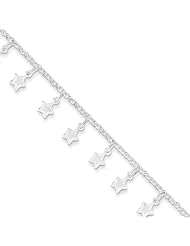 Sterling Silver 7inch Stars Bracelet