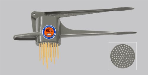 "Original Kull Spaetzle-Schwob SILVER, Spaetzle Press / Spaetzle Maker - suitable for dishwasher! PREPARE OWN PASTA / NOODLES IN A FEW MINUTES! Incl. Spaetzle Recipe! Also high-quality POTATO RICER!"