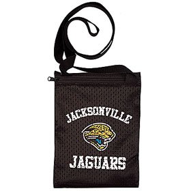 Jacksonville Jaguars Game Day Pouch Screen Printed Team Graphics Zipper Closure Nylon Strap