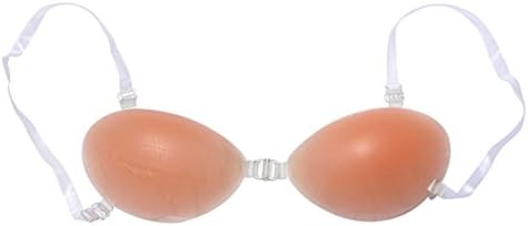 Decently Women's Plus-Size Ultimate Silicone Invisible Bra with Adjustable Invisible Straps Nude D