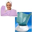 Profiles Wide Mask Facial Sauna With Purple Turbie Twist