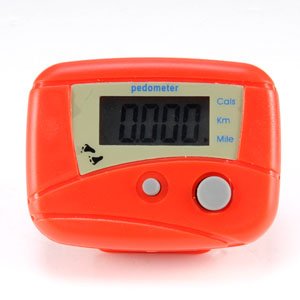 2x LCD Digital Exercise Sport Gym Steps Counts Pedometer Calorie Counter Keep Fit Fitness Walking Running Red