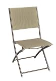 CHAISES PLIANTES DE JARDIN EN ACIER ET TEXTILENE LOT DE 6