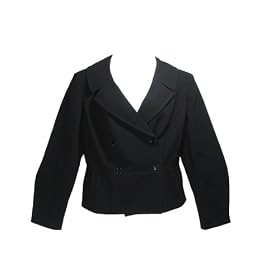 Buy Anne Klein Black Double-breasted Cinema Blazer 20W by Anne Klein New York
