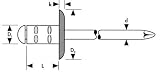 Eigenschaften   / Mehrber.-Niet Alu Stahl Grossk. 4,8x15 mm Gesipa