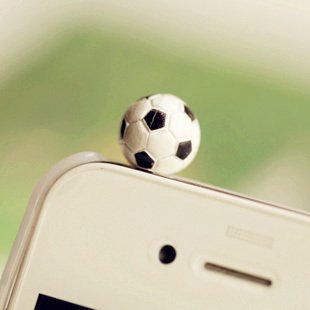 Sport Basketball, Soccer, Tennis, Birdie, Golf 3.5mm Antidust Anti dust Ear cap plug (Soccer)