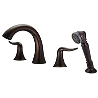Danze D302521RB Antioch Roman Tub Faucet with Soft Touch Personal Shower, Oil Rubbed Bronze