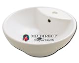 Round Porcelain Vessel Sink - Bisque