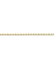 10k 2.5mm Handmade Diamond-Cut Rope Chain, Size 8