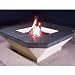 Gracestone Gem Stone Firepit Natural Gas - Gray / Golden Crystal Tiles