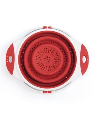 Martha Stewart Collection Red Silicone Collapsable Sink Colander