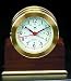 Nautical Boat Tripoli Alarm Clock Brass & Wood