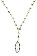 Gold Plated Sterling Silver Peridot with Green Amethyst Drop Dangle Necklace, 17