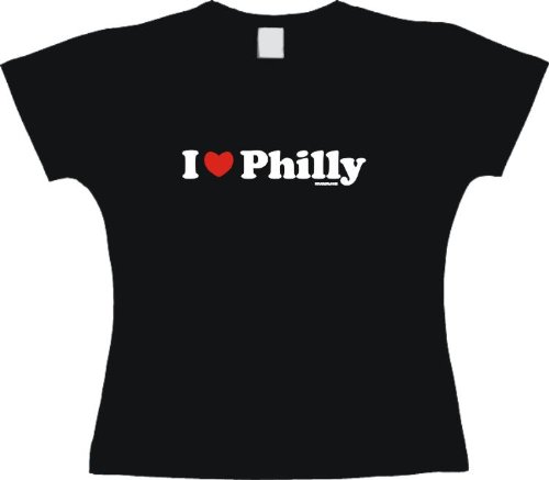 I Heart (Love) Philly Women's Tee Shirt XL-White-Regular Fit