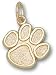 Clemson Tigers Paw 1/2 Charm - 14KT Gold Jewelry