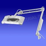 Professional Fluorescent Magnifier Lamp - Extra-Large 7.5 x 6.25 Lens - 5 Diopter