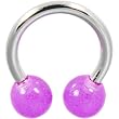 Purple Glow-N-Dark Horseshoe Circular Barbell