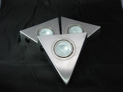 3er Set Edelstahl Dreieckleuchte mit Touchschalter 