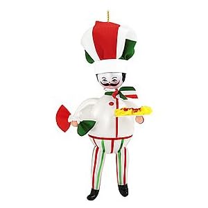 Click to buy Christmas decorations   :  Italian cook glass ornament from Amazon!