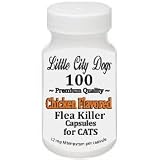 Little City Dogs JUMBO PACK - 100 CHICKEN FLAVORED Flea Killer Capsules for Cats & Small Dogs - 12 Mg Nitenpyram Per Capsule ...compares to Capstar® - Treats 12 Pets 2 - 25 lbs
