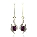 18k Gold Plated Sterling Silver Genuine Amethyst title=