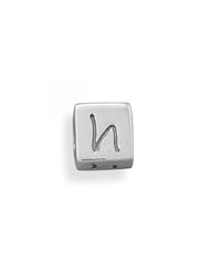 MMA Silver - Oxidized h Cube Bead