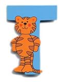 Wooden Tiger Letter T Magnet by The Toy Workshop
