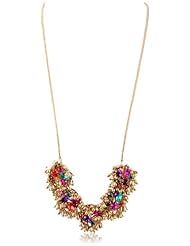 Betsey Johnson "Carnival" Crystal Cluster Tassel Adjustable Long Necklace, 43"