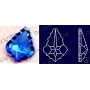 38mm Sapphire Blue French Cut Crystal Prisms#911-38