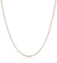 14k Gold Light Rope Chain Necklace