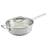 KitchenAid Gourmet Distinctions Stainless Steel 4 3/4 Quart Covered Saute Pan with Helper Handle