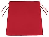 Outdoor Trapezoid Chair Cushion, 2H x 20.5W x 18D, RED SUNBRELLA