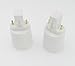 E-Simpo 4pcs Gx23 to E26/E27 Lamp Base Holder Socket Adapter, Refinded Gx23 to E26/e27 Bulb Base Converter CFL PL-S PL-C Bulb Holder Conversion Double Tab.2P in Parallel (4-Pack)