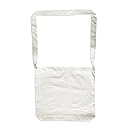 Green Earth Bags 3 Pack Natural Cotton Cross Body Canvas Grocery Totes, 15.5" x 14.5", Convenient for all your everyday shopping, Perfect for Crafting/Decorating Projects, Washable