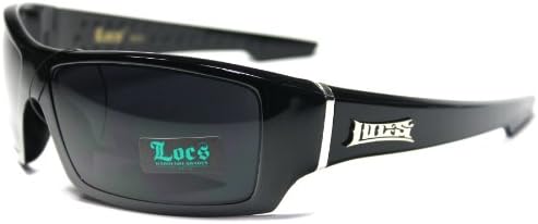 #LC4-S2 LOCS Hardcore Shades Dark Lens Men's Sport Sunglasses