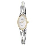 Armitron Womens 753023SIL NOW Diamond Accented Two-Tone Bangle Dress Watch