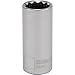 Klutch Deep Socket - Metric, 19mm, 3/8in.-Drive, 12-Pt.
