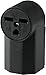 Eaton WD1232 30-Amp 2-Pole 3-Wire 240-Volt Surface Mount Power Receptacle, Black