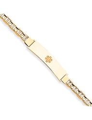 8 Inch 14k Gold Non-enameled Medical ID Bracelet