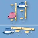 BEDROOM TRIPLE HAT RACK