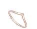 Rose Gold-Tone Chevron Wholesale Ring New .925 Sterling Silver Band Size 7