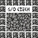 Seed Beads 6/0 Czech Opaque (a full 38 gram pack) over 400 colors available individually!, Gray