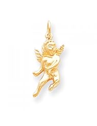 10k Yellow Gold Angel Charm - Religious Jewelry