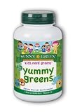 Solaray - Yummy Greens Sour Apple, 120 chewable tablets