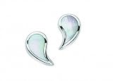 Elements Sterling Silver Ladies E3015W White Mother of Pearl Teardrop Earrings