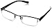 Revolutionary Readers by Greg Norman, 3 Levels of Vision. Rectangular Semi Rimless Black Reading Glasses
