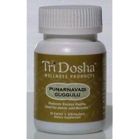 Punarnavadi Guggulu - For healthy kidney, heart and joint function. Reduces Kapha, helps with joint pain and swelling.* - 80 Tablets