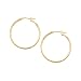14K Yellow Gold 1 x 25 MM Hoop Earrings